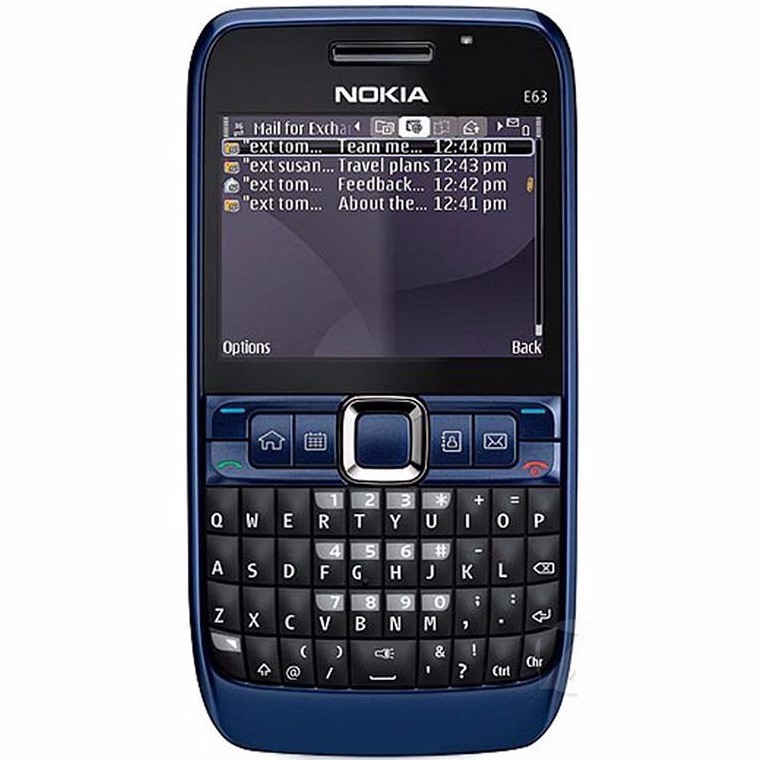 โทรศัพท์มือถือโนเกียปุ่มกด  NOKIA E63  (สีน้ำเงิน) 3G/4G รุ่นใหม่ 2020