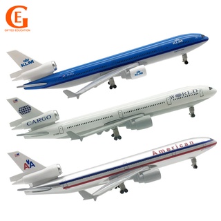 Md-11 KLM American World Cargo Airlines Diecast MD11 เครื่องบินของเล่นอัลลอย พร้อมล้อลงจอด