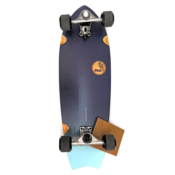Slide SurfSkate Skateboard - 32" Fish Indigo Fade Complete Surf Skateboard