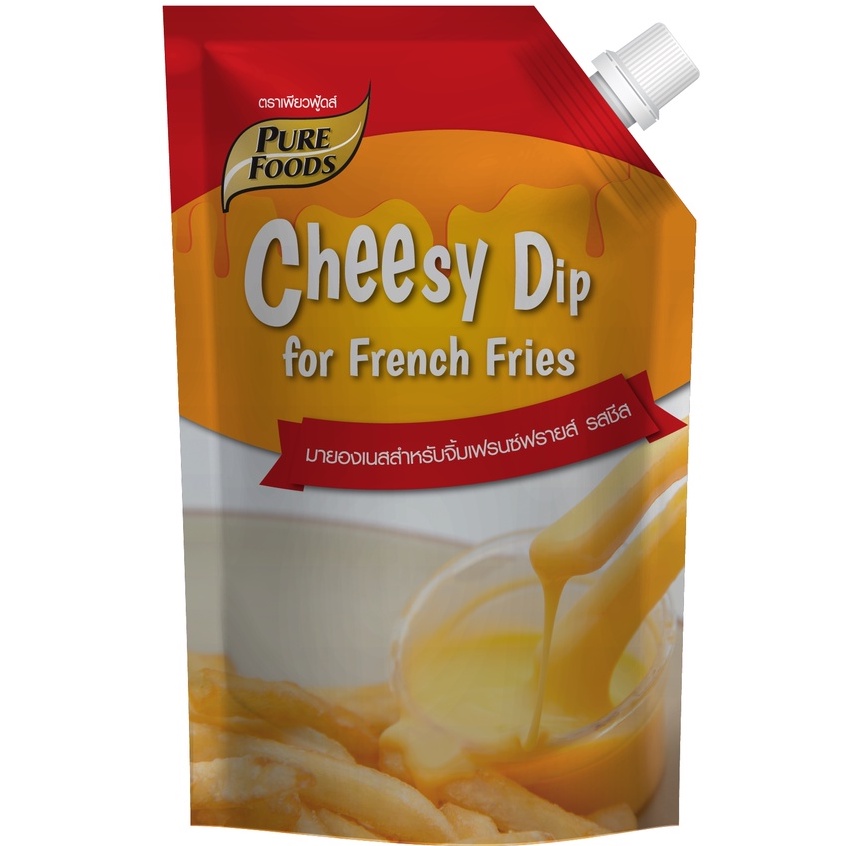 ชีสดิป ราดเฟรนฟรายด์ ชีสจิ้มของทอด ชีสดิปรสออริจินัล 1000 กรัม ตรา เพียวฟู้ดส์ ชีส ซอส ซอสชีส ราด