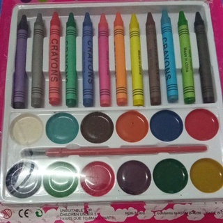 สีเทียน+สีน้ำและชุดอุปกรณ์ระบายสี