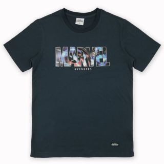 เสื้อยืดอินเทรนด์ผู้ชายอินเทรนด์ผู้หญิงเสื้อยืดมาร์เวล MARVEL-9097-NV สีกรมS-3XL