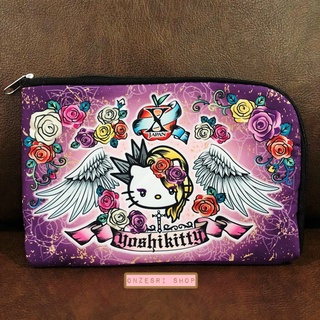 กระเป๋าใส่หน้ากากอนามัย Yoshikitty X Japan Mask Pouch (Limited) สีม่วง กันน้ำได้ ช่วยป้องกันแบคทีเรีย