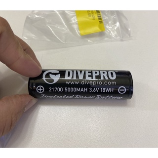 ถ่านไฟฉาย Li-ion battery cell 21700 5000mA DIVEPRO