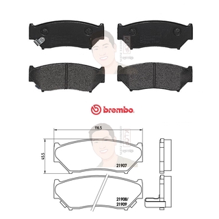 P79 008B ผ้าเบรก F (แท้ BREMBO รุ่น Black) SUZUKI จิมนี่ Caribian Jimny 1.5 ปี98-&gt; / SUZUKI วิทาร่า Vitara 1.6 (5dr) ...