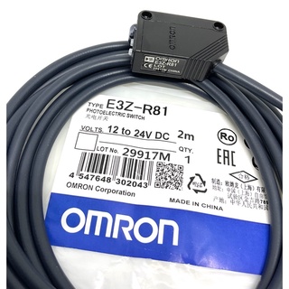 E3Z-R81 OMRON 2M sensorเซ็นเซอร์ โฟโต้ ชนิดPNP-NO แท้ (ของใหม่) พร้อมจัดส่งในประเทศไทย