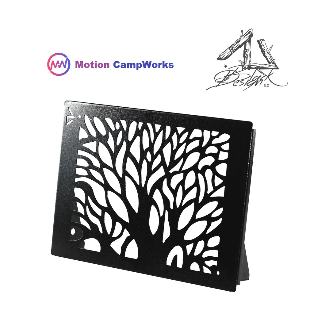 Black Design Iron Plate Tree Sheet (เพลทเหล็ก ลายใบไม้ ขนาด 1 Unit)