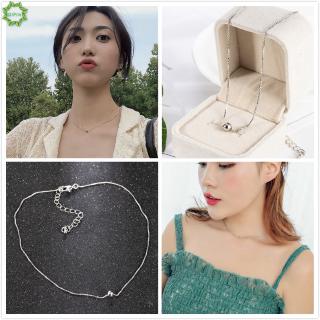 Cod Qipin Fashion Elegant Simple Silver Bead Short Necklace Clavicle Chain Women Wild Accessories