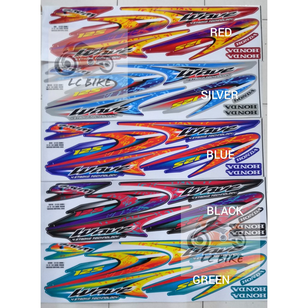 WAVE125 R WAVE125R SIAM BODY STICKER STRIKE STRIPE