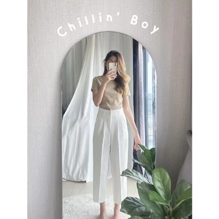 CHILLIN' BOY PANT : กางเกงเอวสูงทรงบอย สำหรับสาวตัวเล็ก 150cm-167cm