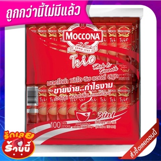 มอคโคน่า กาแฟปรุงสำเร็จชนิดผง 3in1ทรีโอ ริชแอนด์สมูท 18 กรัม x 100 ซอง Moccona Trio Rich &amp; Smooth Mixed Coffee 18 g x 10