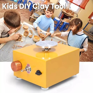 เครื่องปั้นดิน เครื่องปั้นดินเผา art DIY pottery wheel kit mini Pottery making equipment machine -สินค้ามีพร้อมส่ง-