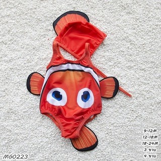 ชุดเด็ก ชุดว่ายน้ำ ลายนีโม่ Nemo ชุดว่ายน้ำสำหรับเด็กอ่อน