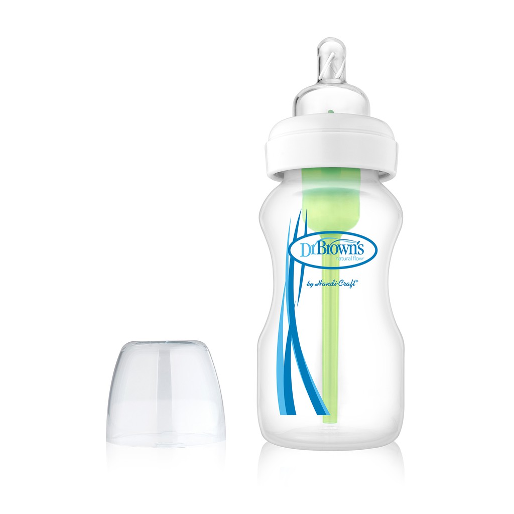 Dr.Brown's : DRBWB91005-GBX ขวดนม 9 oz / 270 ml PP Wide-Neck "Options" Baby Bottle, 1-Pack