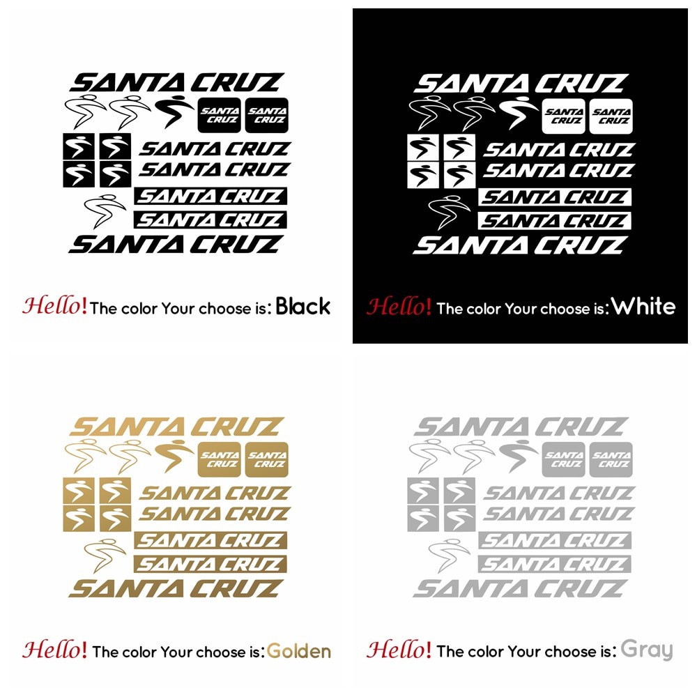 สติกเกอร์กรอบจักรยานMTB Santa Cruz วัสดุไวนิลกันน้ำ พร้อมจัดส่งฟรี