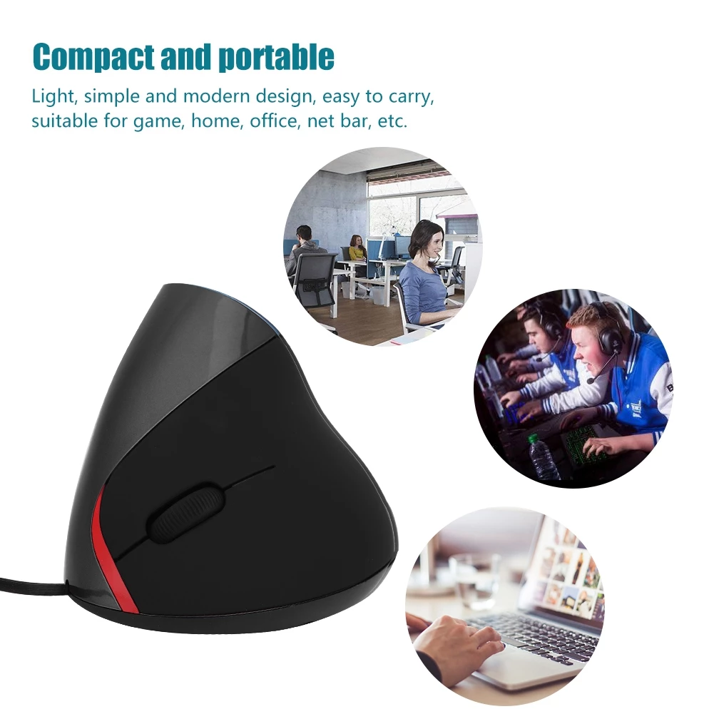 เมาส์เล่นเกมแนวตั้ง Ergonomic Vertical Mouse 3200 DPI thumbnail 8