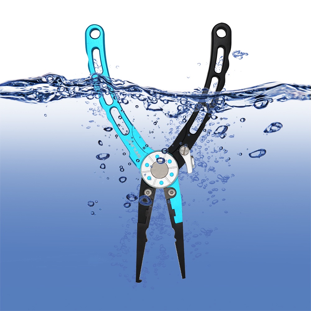 Sanlike ตกปลา Plier ใบมีดเหล็กไทเทเนียมการบินอลูมิเนียม Lure Pincer Hook Remover พร้อมเชือกเส้นเล็กสําหรับการตกปลาน้ําเค็ม ราคา ถูกที่สุด ดีลบีเคเค แกลเลอรีภาพที่ 8