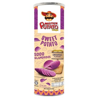 Mister Potato Purple Sw Potato Crisps Original 100g. มิสเตอร์ โปเตโต้ มันฝรั่งแผ่นทอดกรอบ 100 กรัม