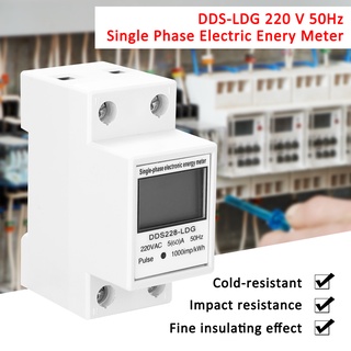 เครื่องวัดพลังงานไฟฟ้า Dds-LDG 220 V 50Hz เฟสเดียว พร้อมจอแสดงผล LCD 35 มม.