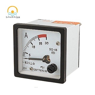 Sq48 Analog Ac แผงมิเตอร์แอมมิเตอร์ 0-15A สีขาว + สีดํา