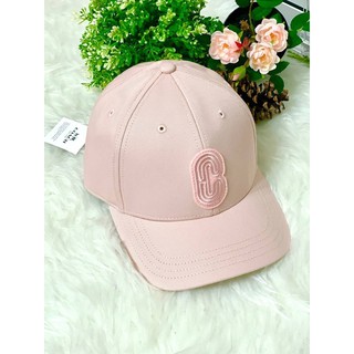 หมวก สีชมพู ลายซี RETRO SIGNATURE PATCH HAT (COACH 89104) สี CARNATION