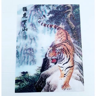 PVC รูปภาพมงคล 30X40CM เสริมฮวงจุ้ย ภาพแต่งบ้าน 3มิติสีสันสวยงาม แผงแข็งแรงคงทน PB.