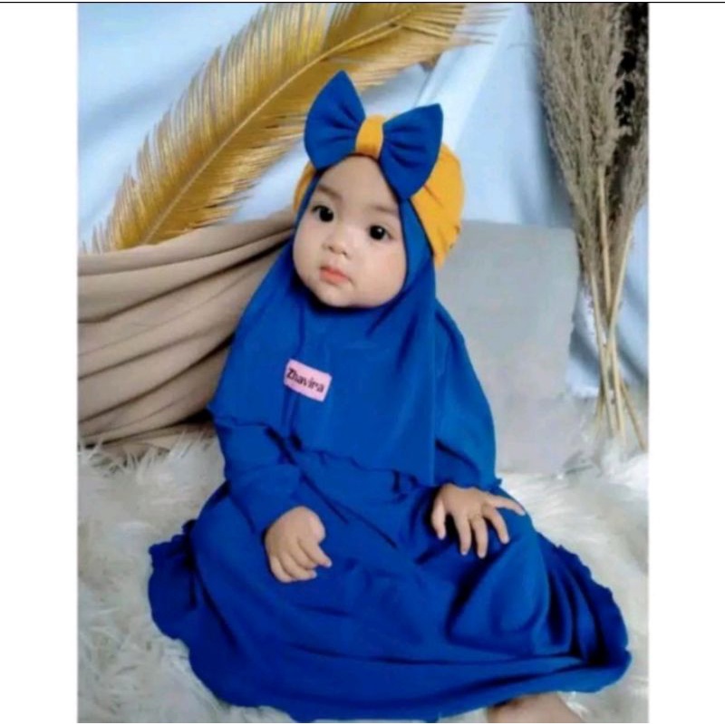 Baby &S gamis / น่ารักและน่ารัก azaibah / S 0-6 เดือน M 6 เดือน-1 ปี L 2-3 ปี XL3-4 ปี / syari gamis