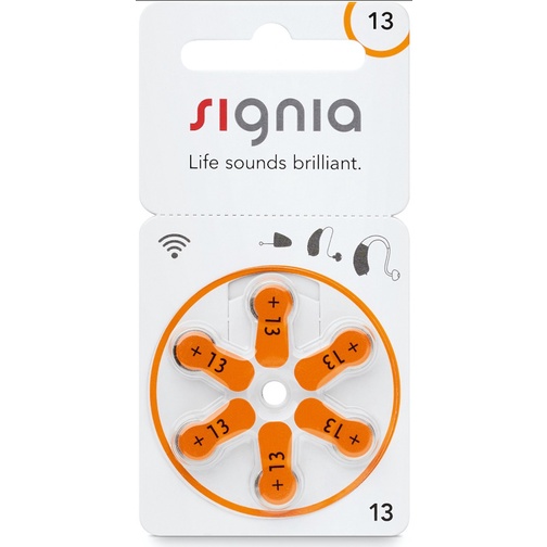 ถ่านเครื่องช่วยฟัง Signia by Siemens 10 13 312 675 แพค 6 ก้อน 1.45V ของแท้