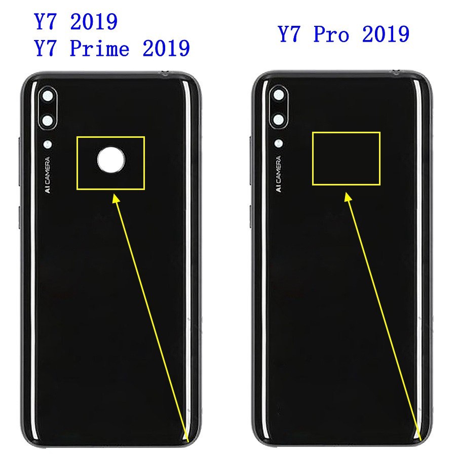 ใหม่สําหรับ Huawei Y7 2019 Y7 Pro 2019 Y7 Prime 2019 ฝาหลังแบตเตอรี่ด้านหลัง Y7 2019 กรณี Y7 Pro 201