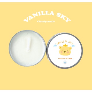 เทียนไขหอม Candle กลิ่น Vanilla sky Soy wax 100 % เเฮนด์เมด มี 2 ขนาด 30 กรัม / 50กรัม