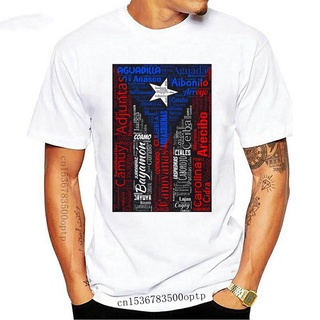 tshirtเสื้อยืดคอกลมฤดูร้อนใหม่ เสื้อยืด พิมพ์ลายธง Puerto Rican Towns And City Of Puerto Rico Man Oliici79Flfoln44Sto4XL