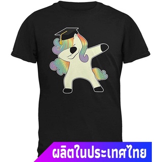 T-shirt  ผู้ชายและผู้หญิง Old Glory Dabbing Unicorn Graduate Mens T Shirt discount รุ่นคู่S-5XL