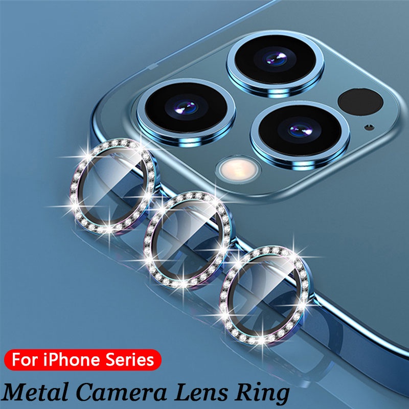 Iphone 16 15 14 13 12 11 Pro Max 15 14 Plus 12 13 มินิ กระจกนิรภัย ป้องกันเลนส์กล้อง พร้อมกลิตเตอร์ พลอยเทียม วิบวับ