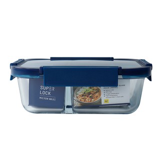 🔥The Best!! ซุปเปอร์ล็อค กล่องถนอมอาหารแบบแก้ว ขนาด 980 มล. รุ่น 6226 Super Lock Food Container Glass 980 ml. #6226