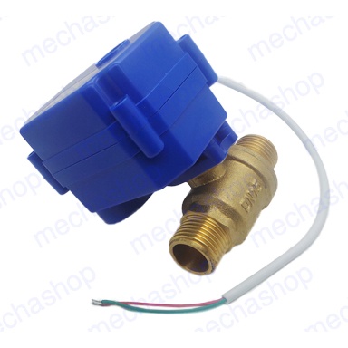 มอเตอร์วาล์วไฟฟ้า Motorized ball valve CR01 (สองสาย) DC 12V DN15 ท่อขนาด 1/2นิ้ว วัสดุทองเหลือง