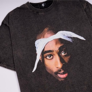 เสื้อยืดสีขาวHOMEBOY เสื้อยืดผู้ชายลาย 2PAC.F