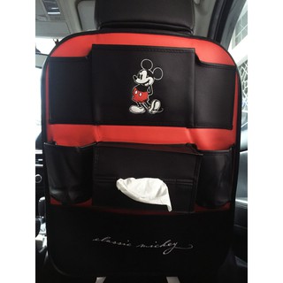 ลิขสิทธิ์แท้ มิกกี้เม้าส์ ที่ใส่ของหลังเบาะ กระเป๋าใส่ของอเนกประสงค์ Mickey Mouse Car Hanging Organizer PU Leather