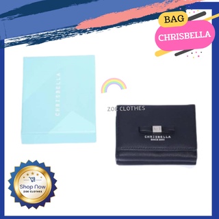 Zoe Clothes กระเป๋าแบรนด์  Chrisbella ( คริสเบลล่า ) ในเครือ SUSEN ( ซู เซน )  กระเป๋าสตางค์ รุ่นติดโบด้านหน้า พับ 3 ตอน