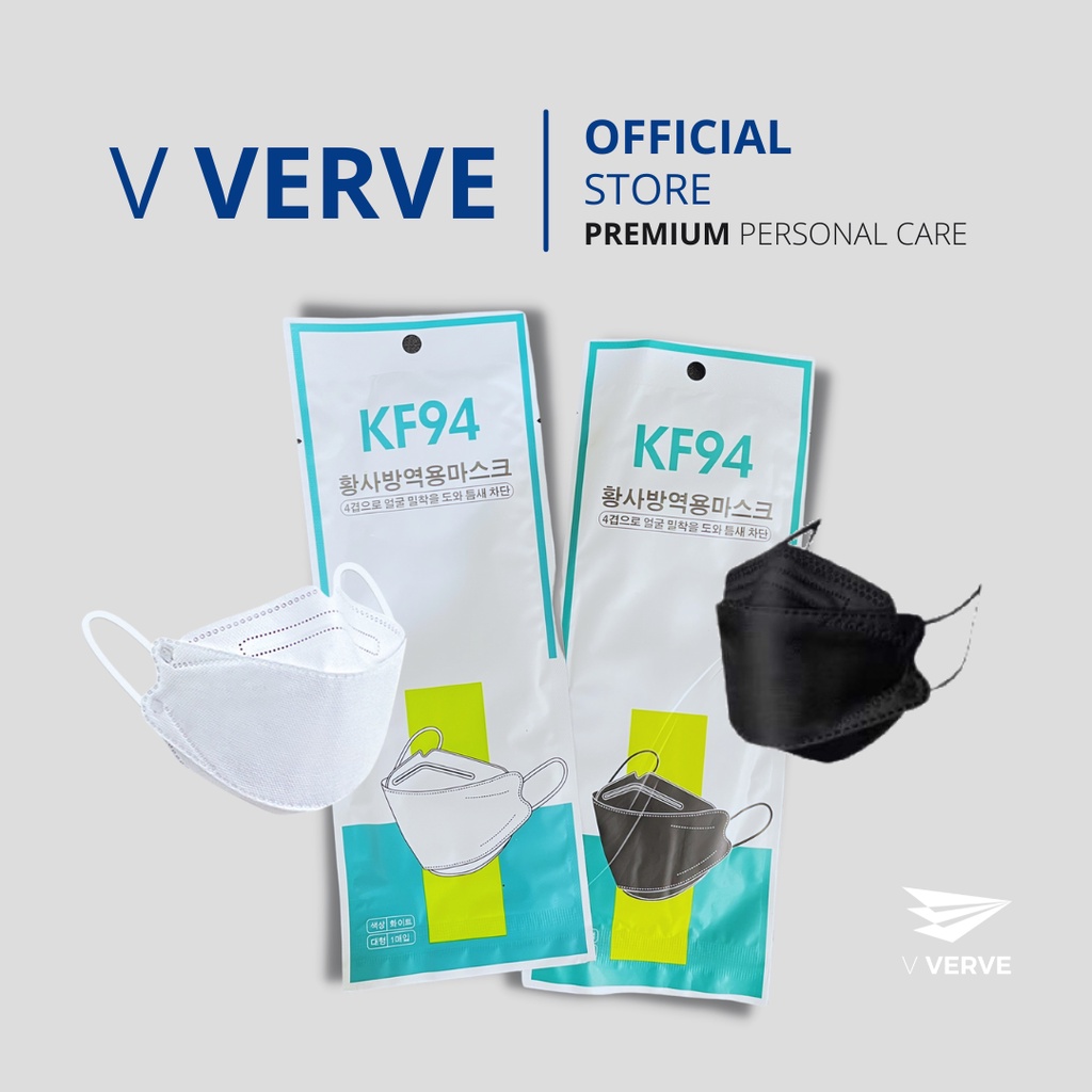 Verve -  หน้ากากอนามัยเกาหลี 1 ชิ้นแยกซอง ปลอดภัยกว่า กันฝุ่น กันไวรัส ทรงเกาหลี 3D หน้ากากอนามัย เกาหลี KF94 สินค้า