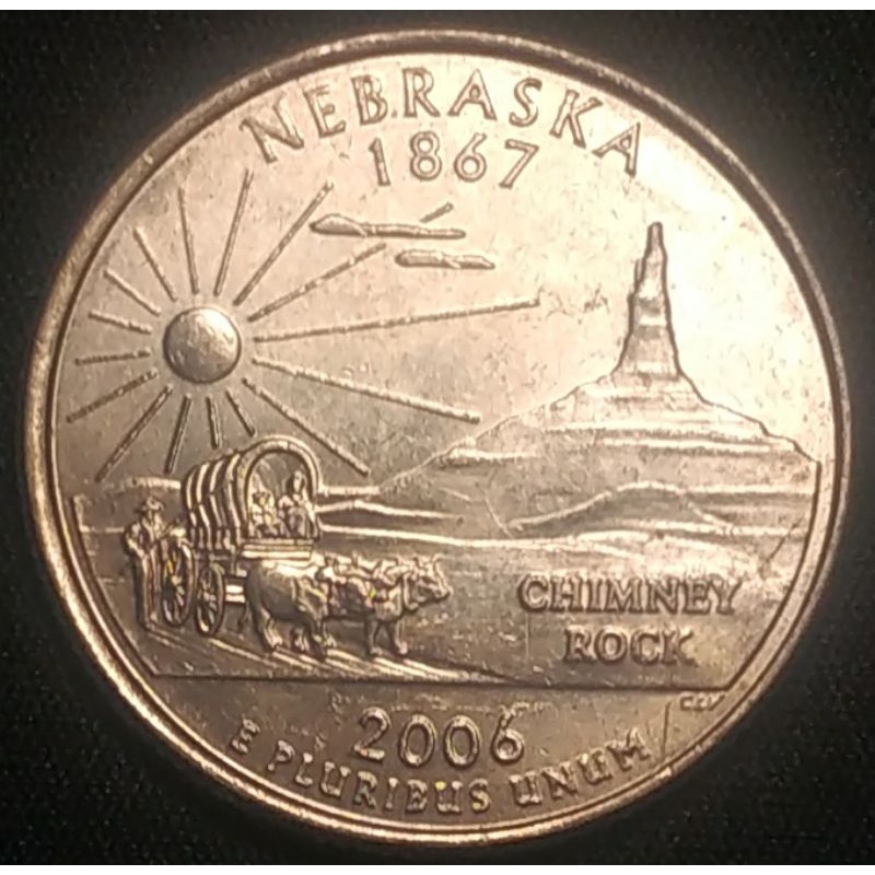 สหรัฐอเมริกา (USA), ปี 2002, 25 Cents รัฐเนแบรสกา (Nebraska), ชุด 50 รัฐของประเทศสหรัฐอเมริกา