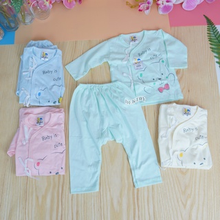 4 ชุด Baby Hood เบบี้ฮูด ชุดผูกหน้ายาว สำหรับทารกแรกเกิด-6เดือน 0235CF