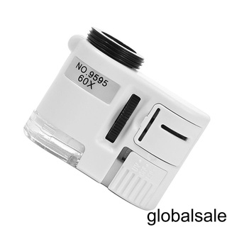 [Global] Magnifier Jewelry Identification Magnifying Glass Portable 60X Zoom Microscope with LED Light for Home Shop