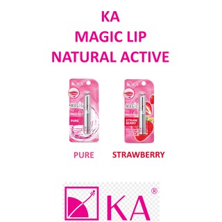 🌟 ​ลิปมัน เปลี่ยนสี เนื้อลิปสีขาวเปลี่ยนเป็นสีชมพู เคเอ KA MAGIC LIP NATURAL ACTIVE 2.2กรัม