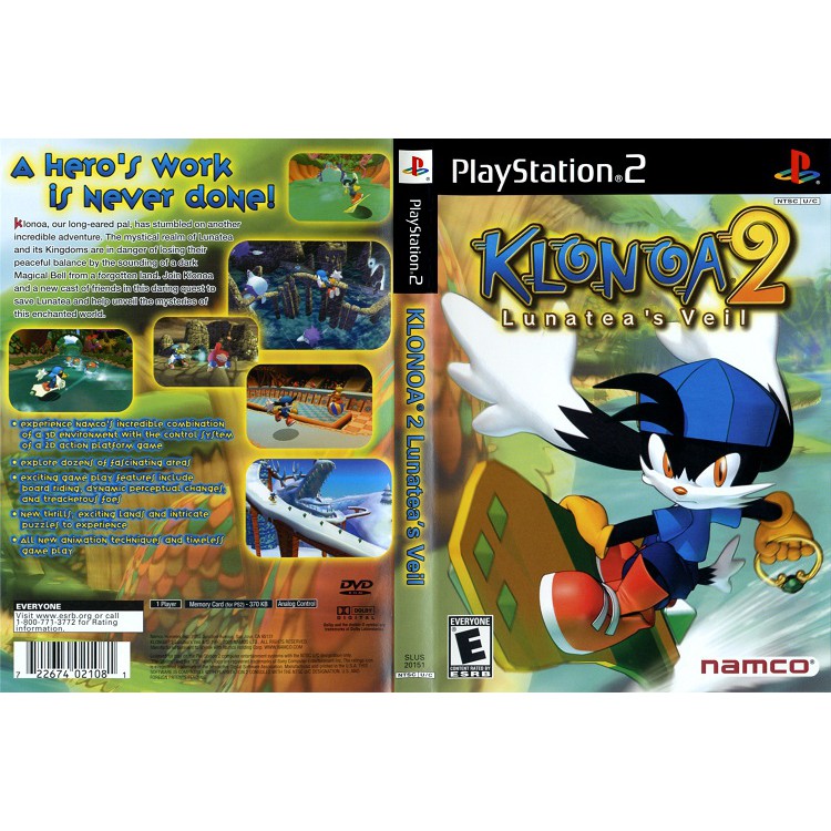 KLONOA 2 [PS2 US : DVD5 1 Disc]