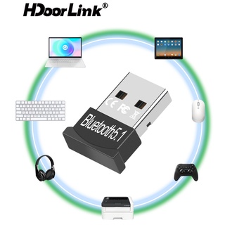 Hdoorlink อะแดปเตอร์รับส่งสัญญาณเสียงเพลง บลูทูธ 5.1 USB สําหรับลําโพง แล็ปท็อป คอมพิวเตอร์