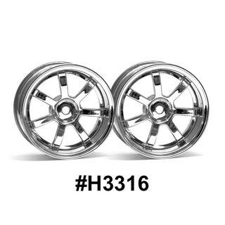 HPI 3316 RAYS GRAM LIGHTS 57S-PRO 26mm WHEELS CHROME (3mm OFFSET)