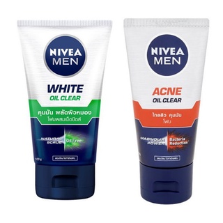 NIVEA MEN White Oil Clear / Acne Oil Clear นีเวียเมน โฟมล้างหน้า 100 มล.