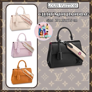 ✨หลุยส์ วิตตอง  Louis vuitton  CLUNY กระเป๋าถือมินิกระเป๋าสุภาพสตรี/กระเป๋าถือ/รูปแบบล่าสุด/กระเป๋าสะพายไหล่/การจัดซื้อแ