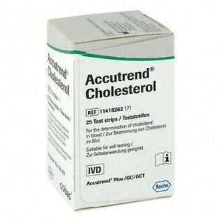 Accutrend Cholesterol แผ่นตรวจไขมัน ตรวจวัดโคเลสเตอรอล แผ่นวัดไขมัน ขนาด 25 ชิ้น 07226