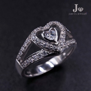 “ล้อมหัวใจ” แหวนเงินแท้ 925 ฝัง Cubic Zirconia (เพชรสวิส) | Jaruta Jewelry